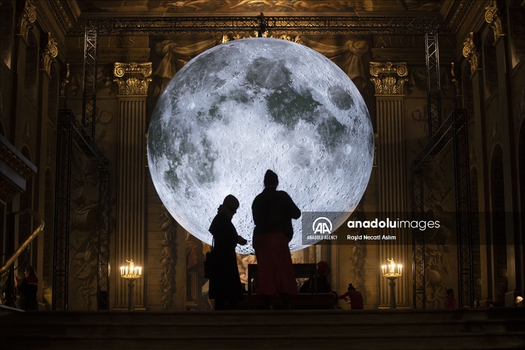 Luke Jerram's artwork "Museum of the Moon" on display in London