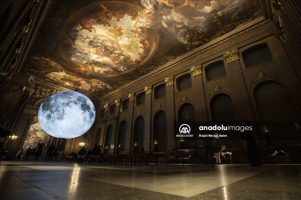 Luke Jerram's artwork "Museum of the Moon" on display in London