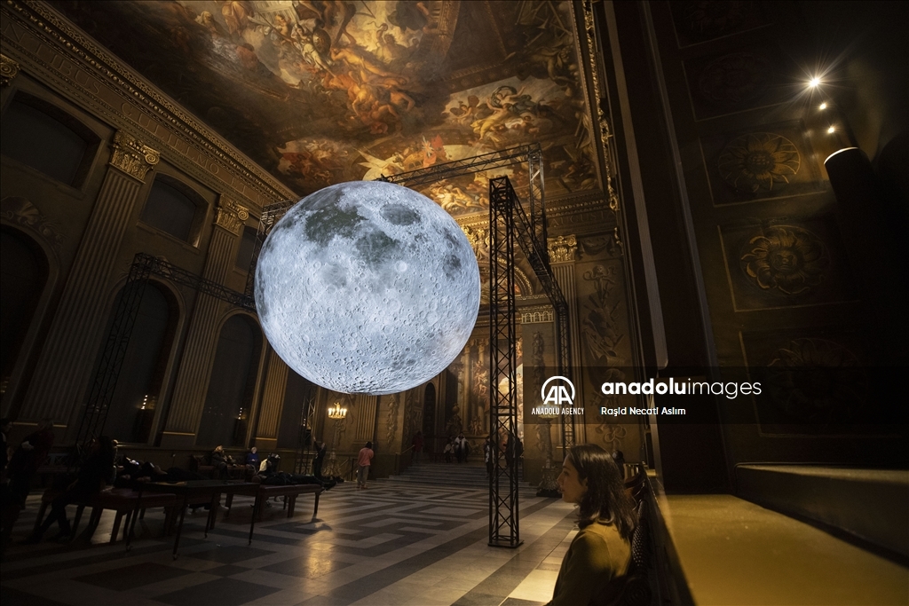 Luke Jerram's artwork "Museum of the Moon" on display in London