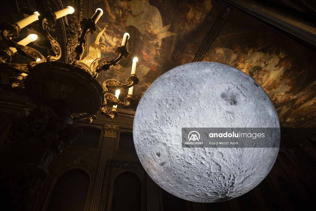 Luke Jerram's artwork "Museum of the Moon" on display in London