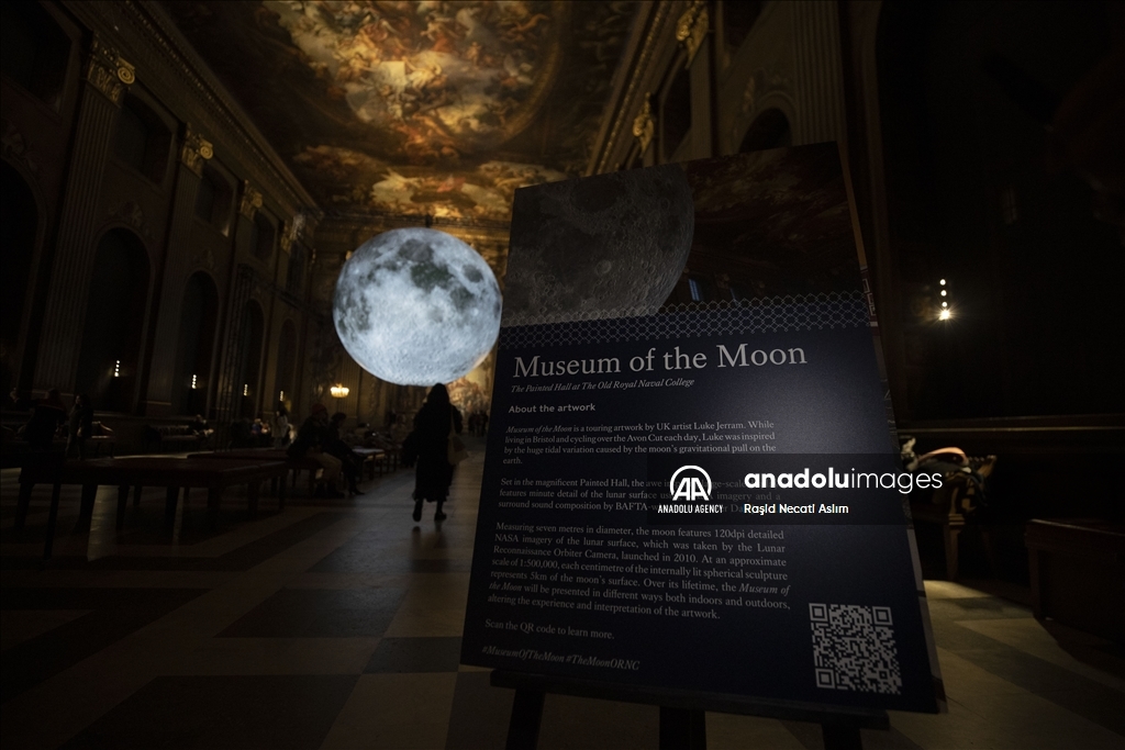 Luke Jerram's artwork "Museum of the Moon" on display in London