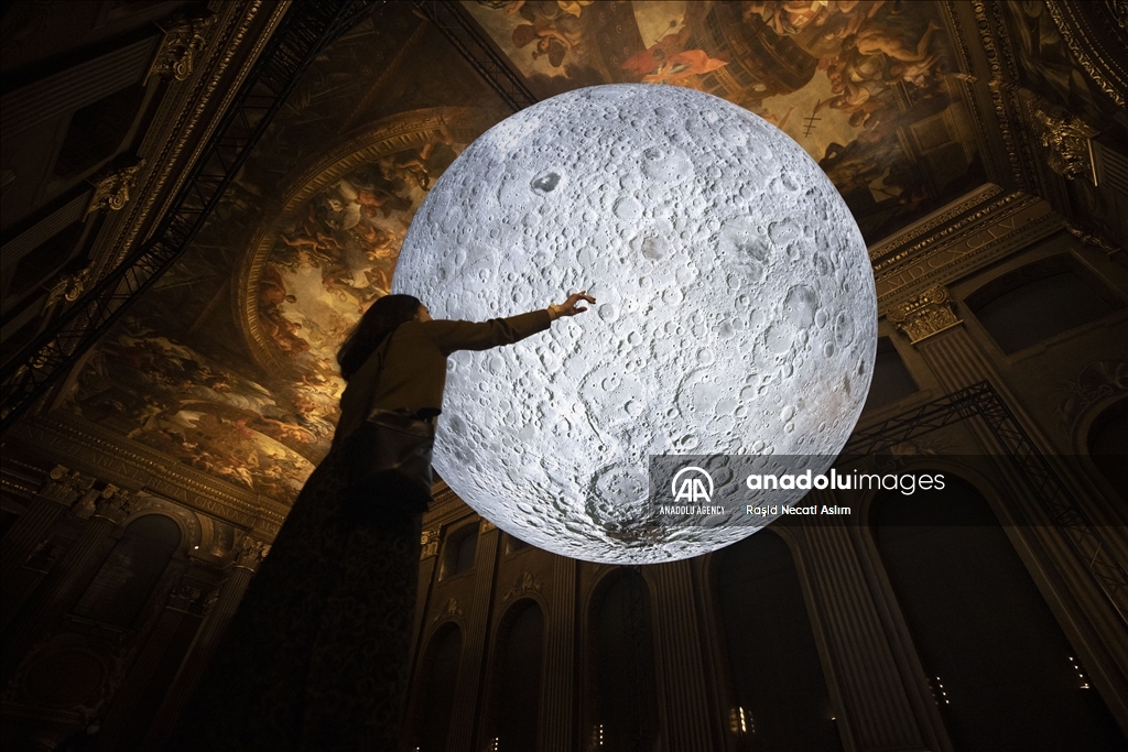 Luke Jerram's artwork "Museum of the Moon" on display in London