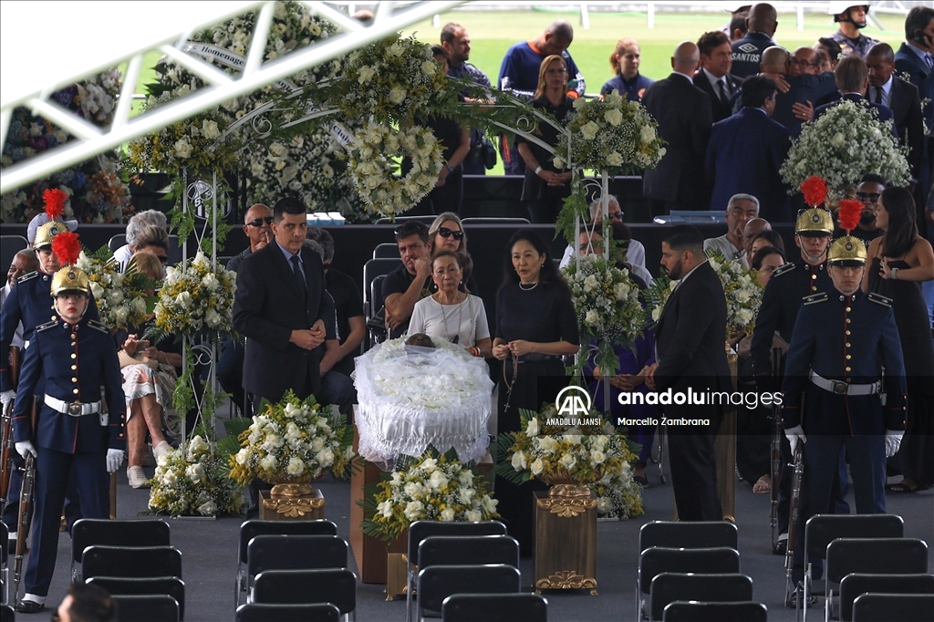 Vila Belmiro Stadyumu'nda Pele'nin cenaze töreni düzenlendi