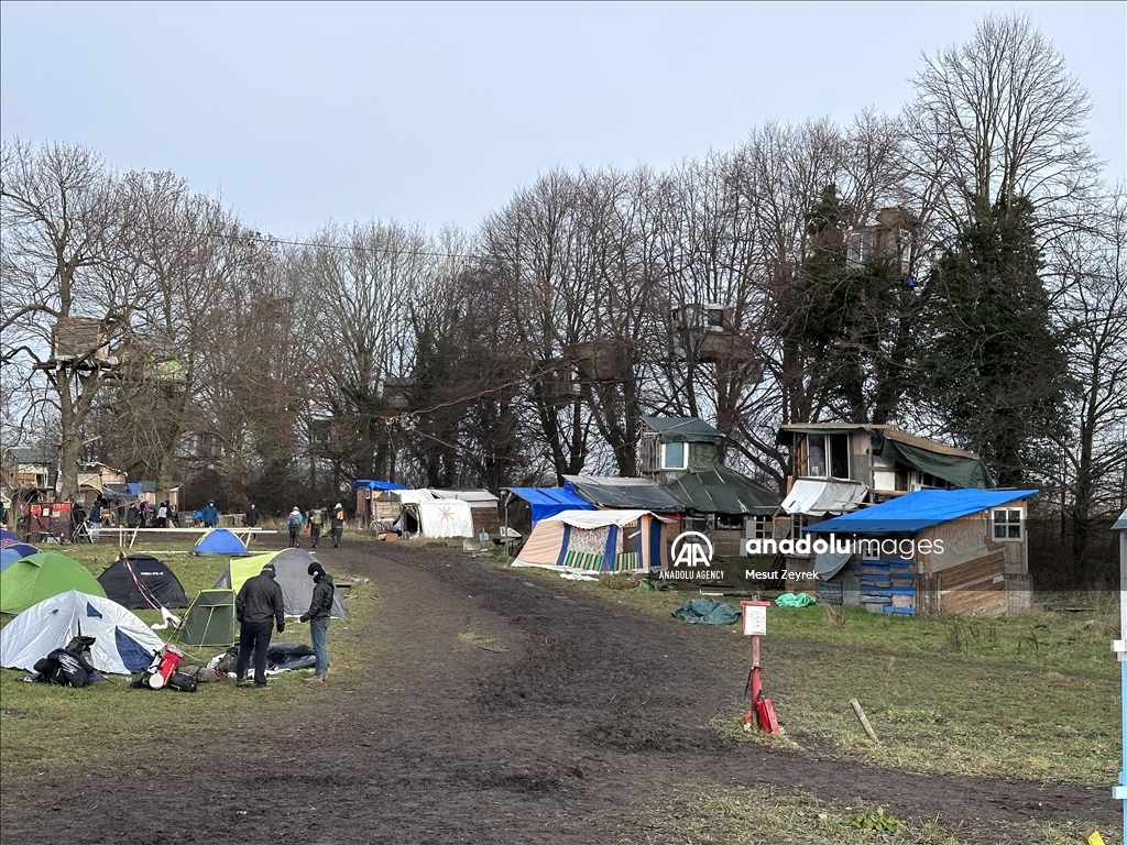Environmental groups erect barricades to block expansion of open-cast coal mine in northwestern Germany