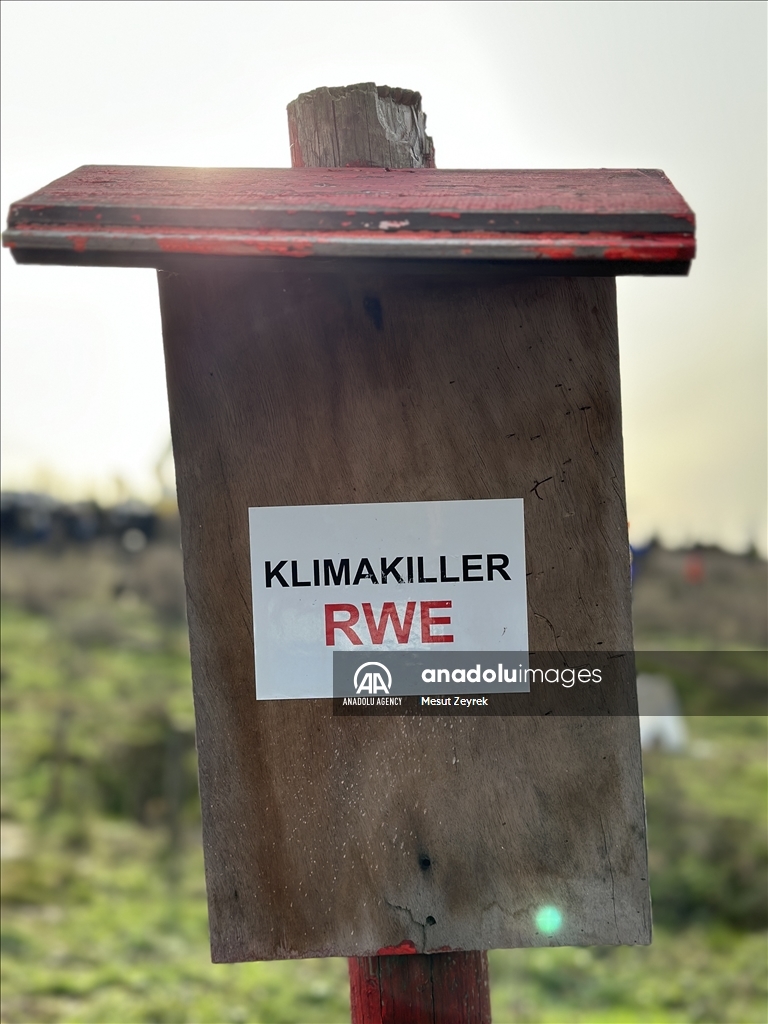 Environmental groups erect barricades to block expansion of open-cast coal mine in northwestern Germany