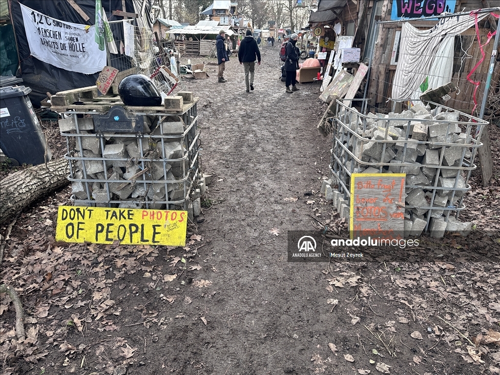 Environmental groups erect barricades to block expansion of open-cast coal mine in northwestern Germany