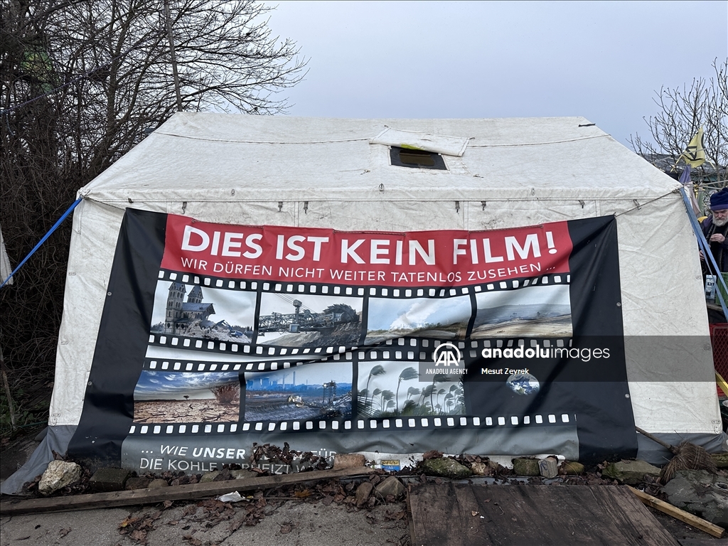 Environmental groups erect barricades to block expansion of open-cast coal mine in northwestern Germany