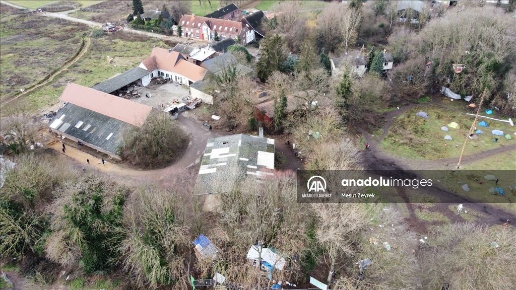 Environmental groups erect barricades to block expansion of open-cast coal mine in northwestern Germany