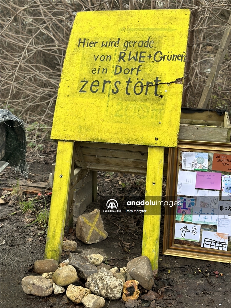 Environmental groups erect barricades to block expansion of open-cast coal mine in northwestern Germany