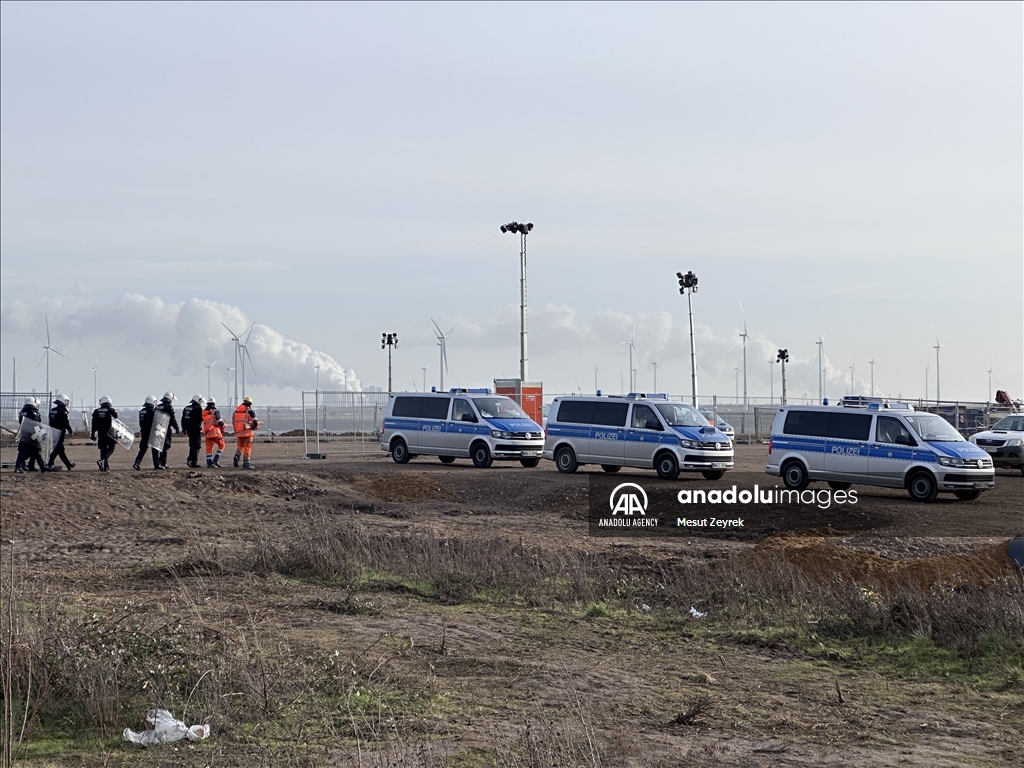 Environmental groups erect barricades to block expansion of open-cast coal mine in northwestern Germany