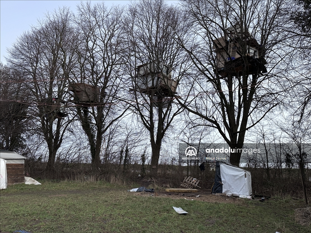 Environmental groups erect barricades to block expansion of open-cast coal mine in northwestern Germany