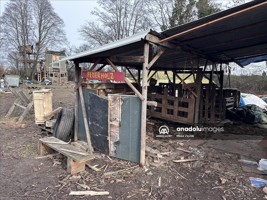 Environmental groups erect barricades to block expansion of open-cast coal mine in northwestern Germany
