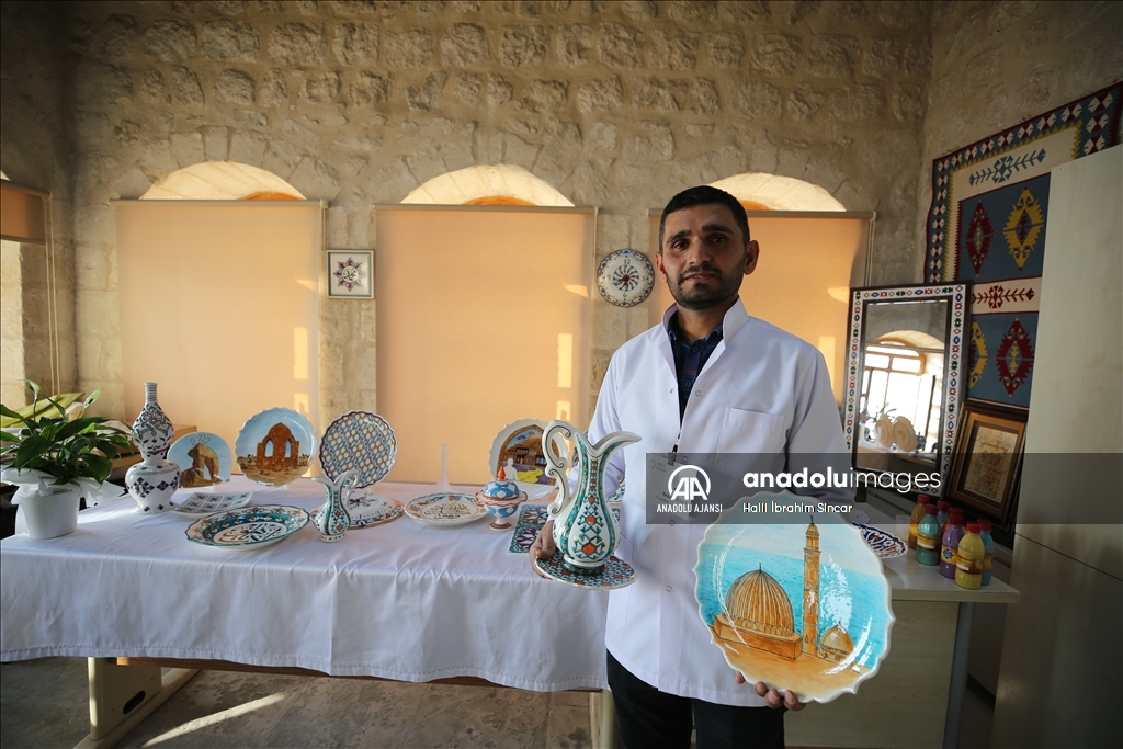 Mardin ve Şırnak'a özgü geleneksel motifler çini sanatıyla buluştu
