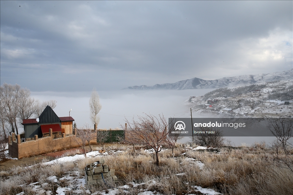 Fog blankets over Turkiye's Mus Plain