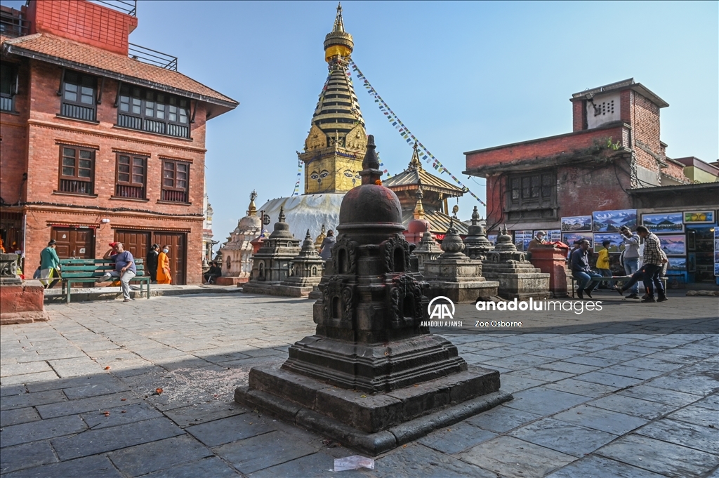 Nepal'in başkenti Nepal'deki Budist ve Hindu tapınakları