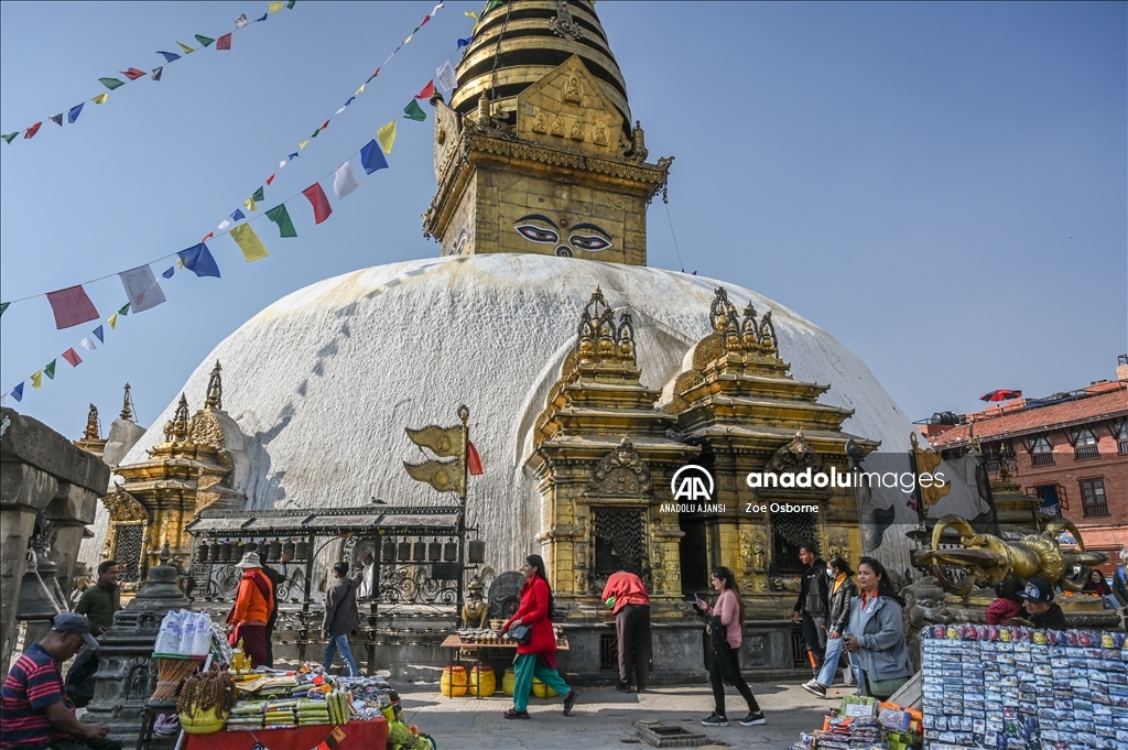 Nepal'in başkenti Nepal'deki Budist ve Hindu tapınakları