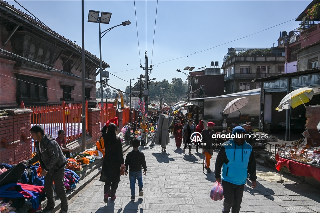 Nepal'in başkenti Nepal'deki Budist ve Hindu tapınakları