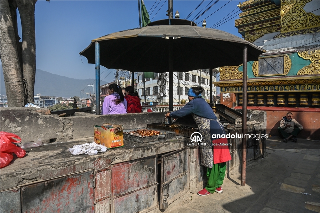 Nepal'in başkenti Nepal'deki Budist ve Hindu tapınakları