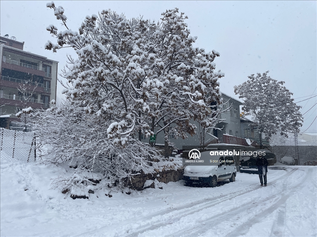 Tunceli'de kar yağışı