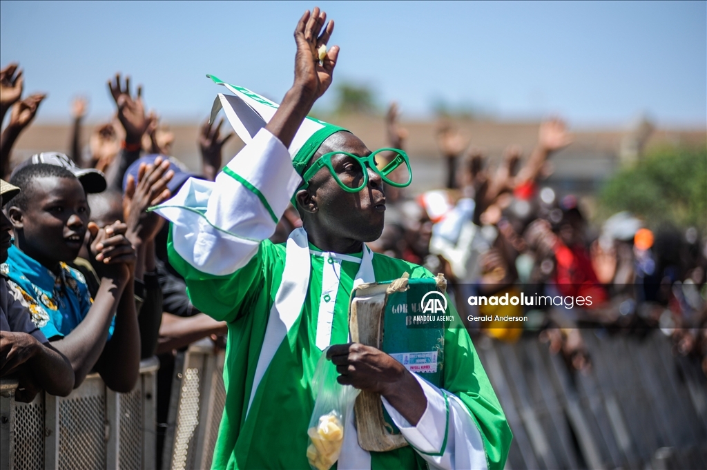 Leader of the opposition coalition Azimio la Umoja, Raila Odinga holds rally in Nairobi