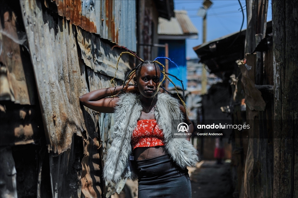 Hair salons in Kenya's Kibera slum