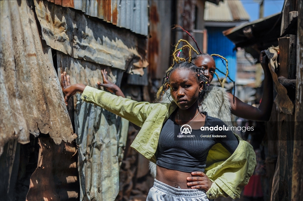Hair salons in Kenya's Kibera slum