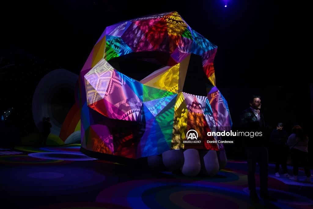 A mind-bending odyssey of colors, structures, and crazy-quilt patterns, “Metamorfosis” by Spanish artist Okuda San Miguel in Mexico City is a feast for the eyes for pop surrealism lovers