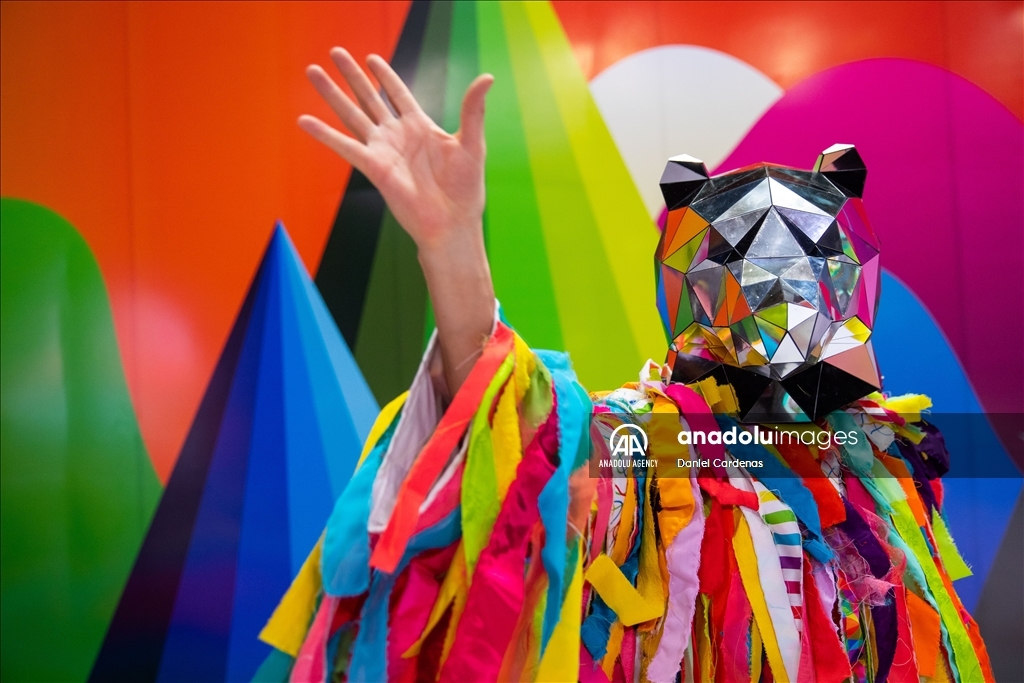 A mind-bending odyssey of colors, structures, and crazy-quilt patterns, “Metamorfosis” by Spanish artist Okuda San Miguel in Mexico City is a feast for the eyes for pop surrealism lovers