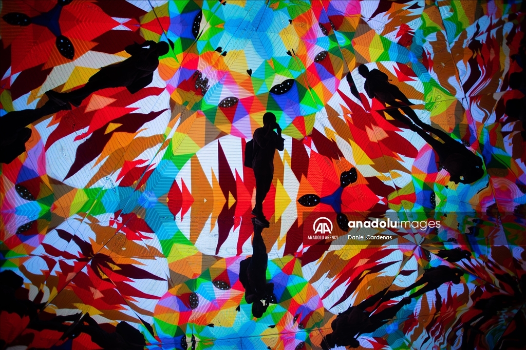 A mind-bending odyssey of colors, structures, and crazy-quilt patterns, “Metamorfosis” by Spanish artist Okuda San Miguel in Mexico City is a feast for the eyes for pop surrealism lovers