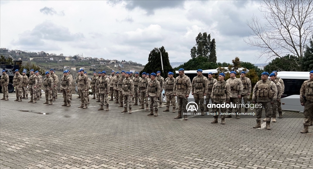 Sinop'tan deprem bölgesine destek