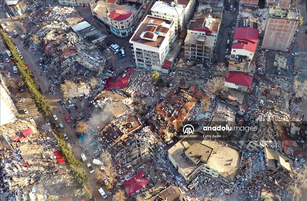 Foto udara dampak gempa 7,8 di selatan Turkiye