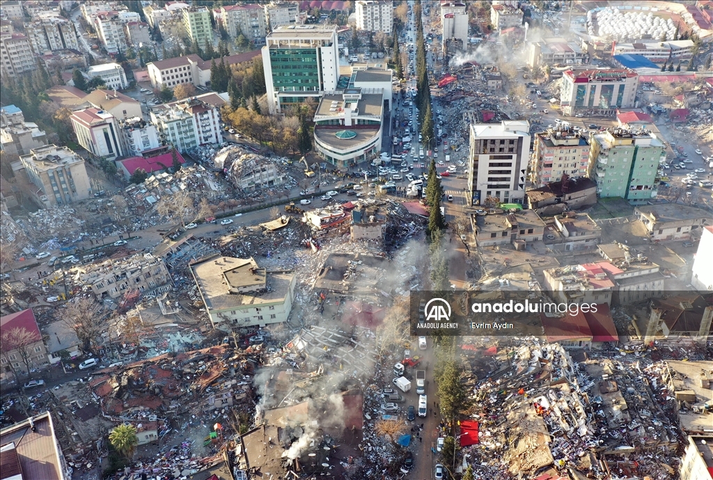 Foto udara dampak gempa 7,8 di selatan Turkiye