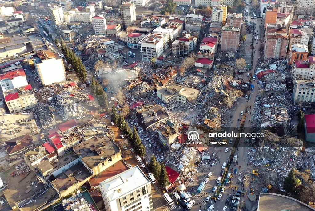 Foto udara dampak gempa 7,8 di selatan Turkiye