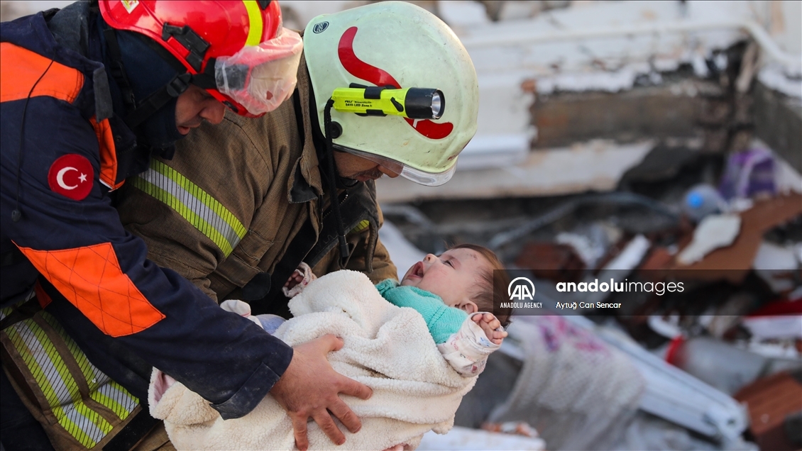 Baby and her mother rescued under rubble after 29 hours of 7.7 magnitude