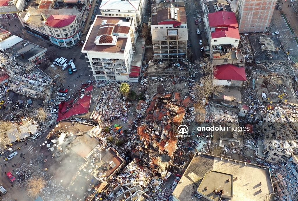 Foto udara dampak gempa 7,8 di selatan Turkiye