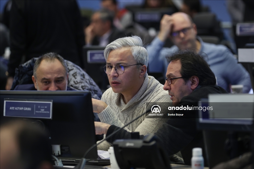 AFAD Center in Ankara coordinates the operations at earthquake zone