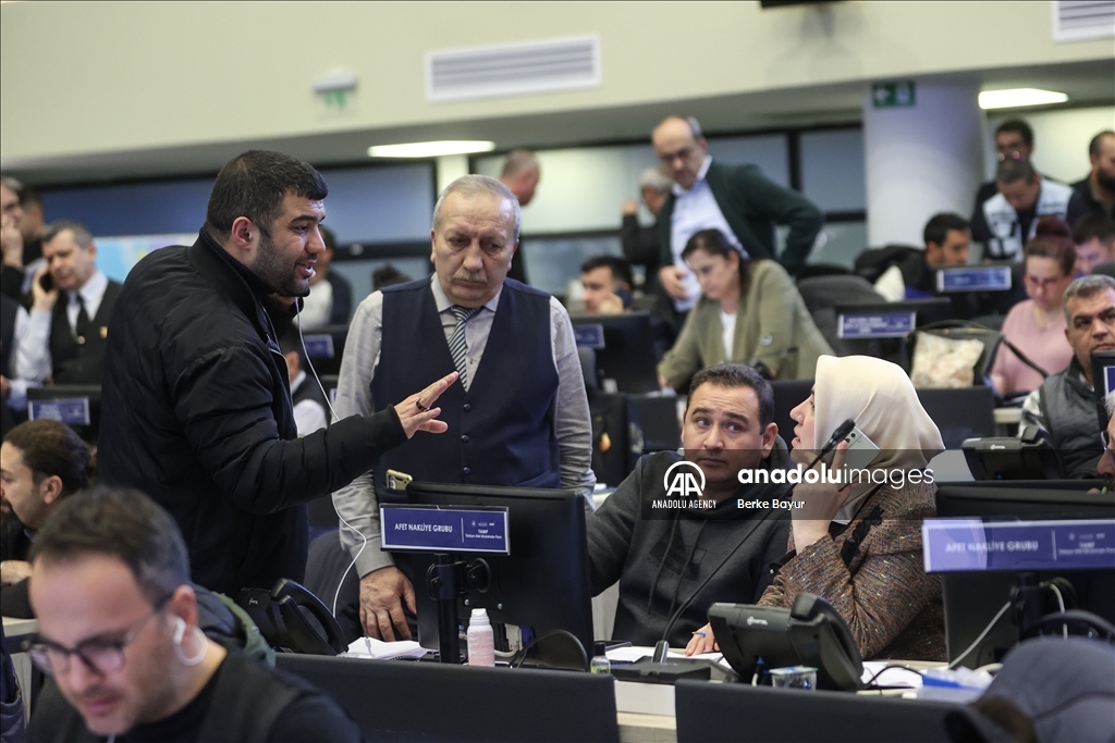 AFAD Center in Ankara coordinates the operations at earthquake zone