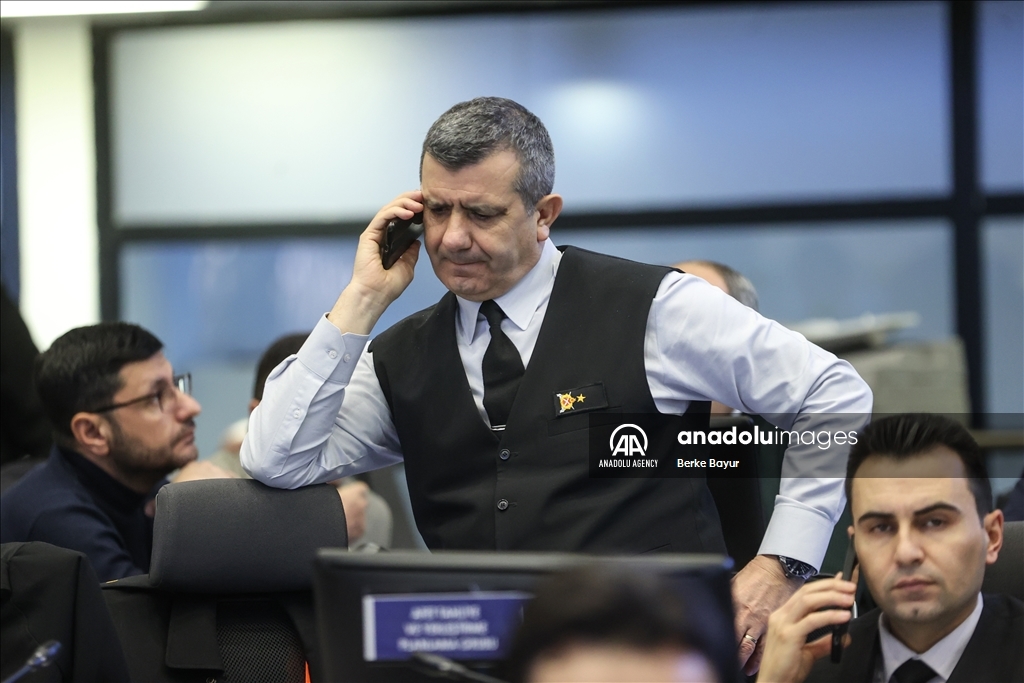 AFAD Center in Ankara coordinates the operations at earthquake zone