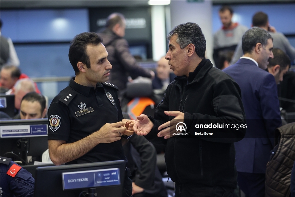 AFAD Center in Ankara coordinates the operations at earthquake zone