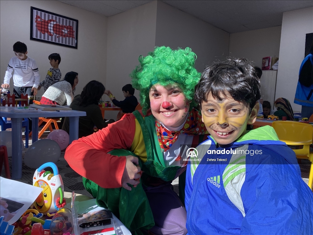 Children, who survived last week’s massive quakes in southern Türkiye, are being given psychological support by volunteers