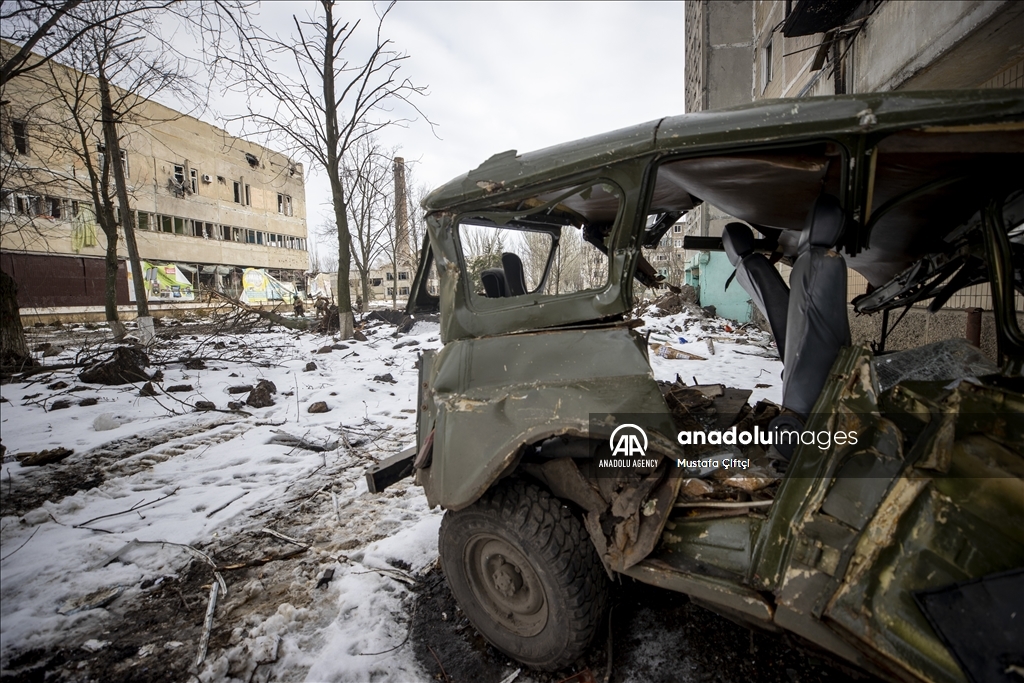 Ukrainë, Anadolu filmon qytetin e Ugledarit, ku u zhvilluan përleshje intensive