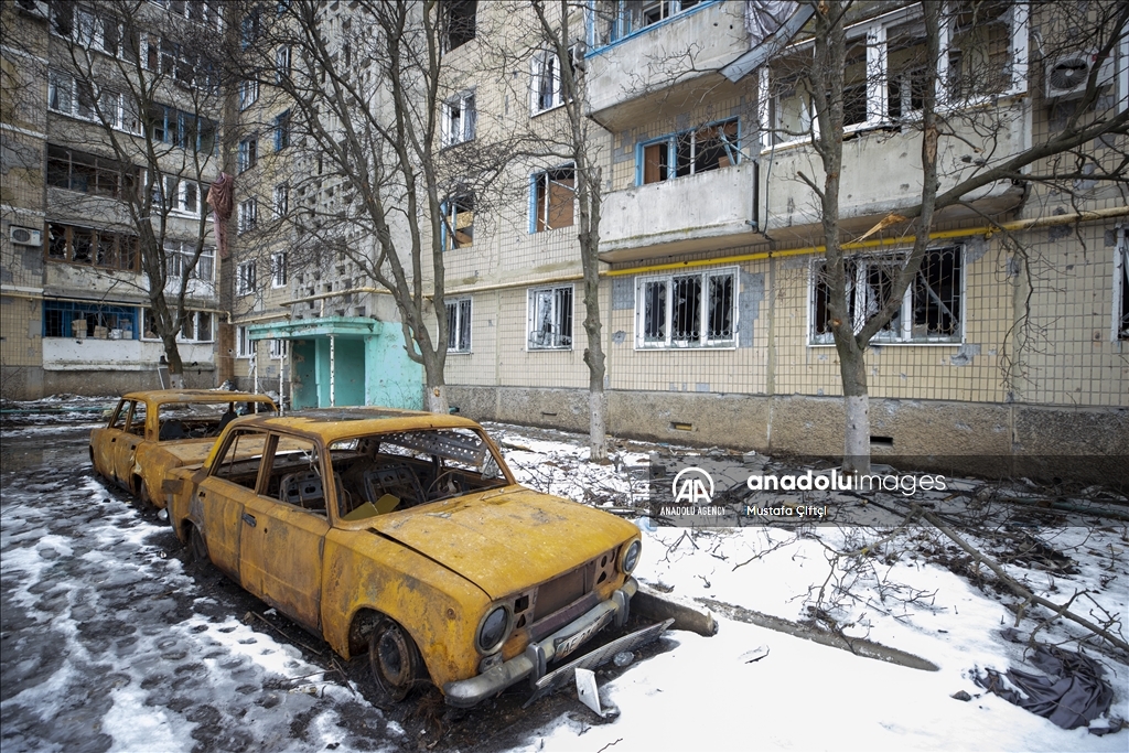 Ukrainë, Anadolu filmon qytetin e Ugledarit, ku u zhvilluan përleshje intensive