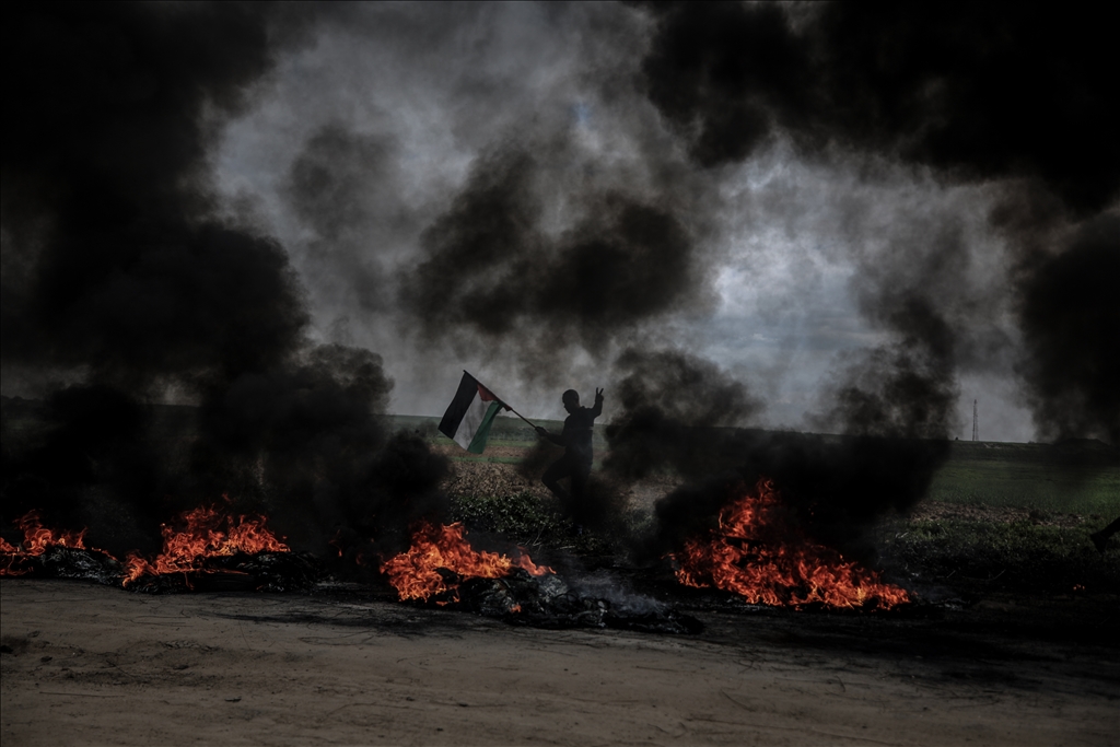 تظاهرات در غزه علیه حمله اسرائیل به کرانه باختری