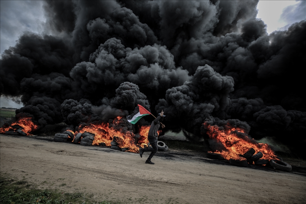 تظاهرات در غزه علیه حمله اسرائیل به کرانه باختری