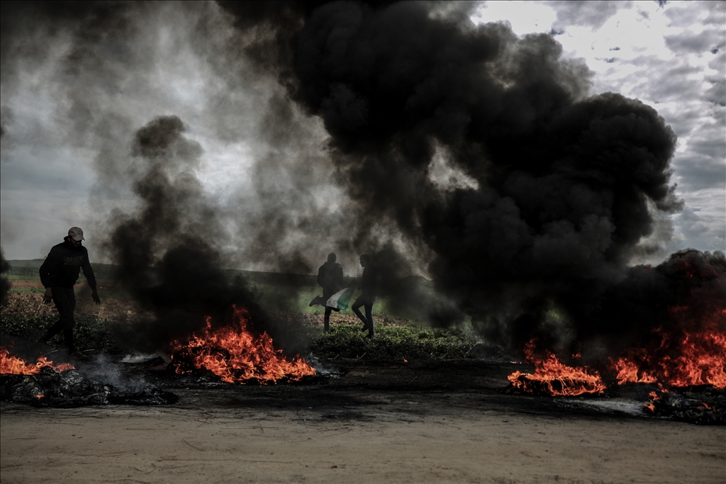 تظاهرات در غزه علیه حمله اسرائیل به کرانه باختری