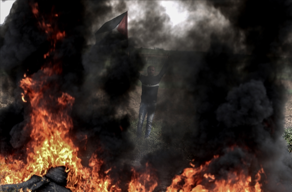 تظاهرات در غزه علیه حمله اسرائیل به کرانه باختری