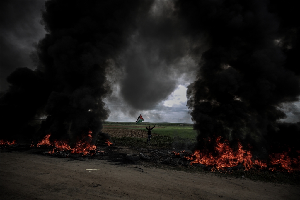 تظاهرات در غزه علیه حمله اسرائیل به کرانه باختری