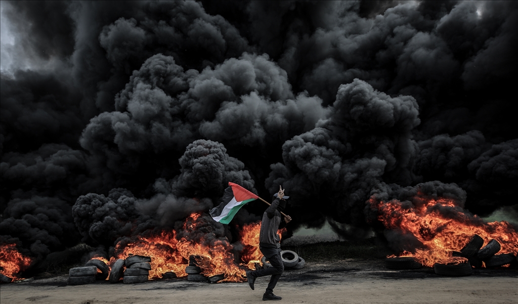 تظاهرات در غزه علیه حمله اسرائیل به کرانه باختری