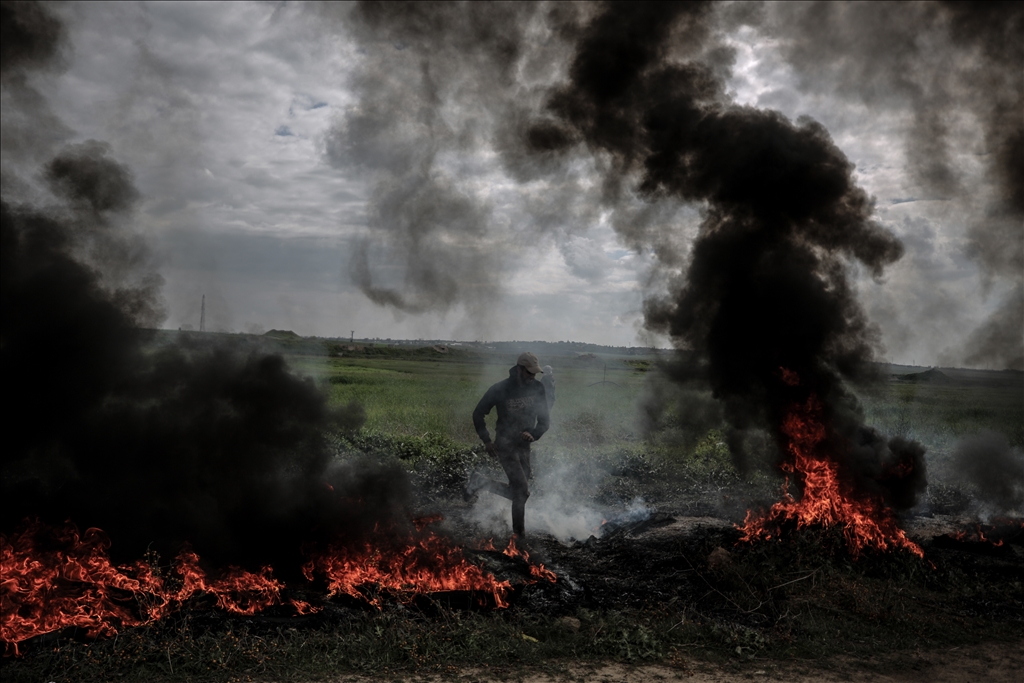 تظاهرات در غزه علیه حمله اسرائیل به کرانه باختری