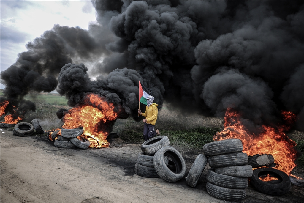 تظاهرات در غزه علیه حمله اسرائیل به کرانه باختری